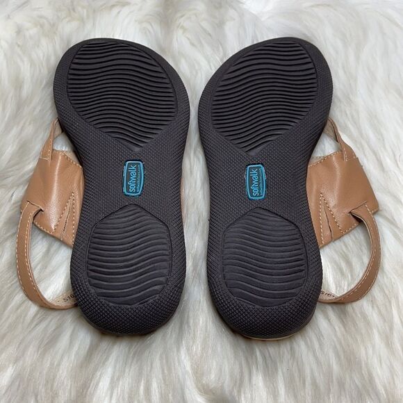 Software Tan Leather Strappy Thong Sandals Sz 5 - Picture 6 of 6